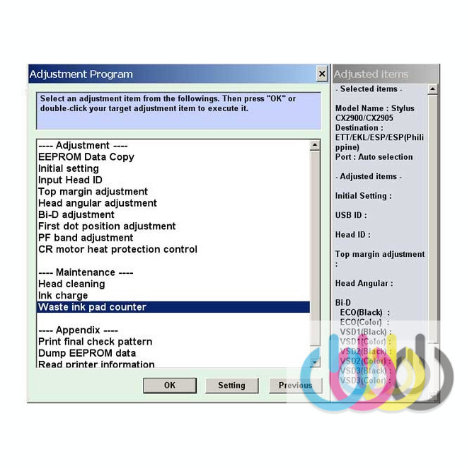 epson l3110 resetter software adjustment program free download